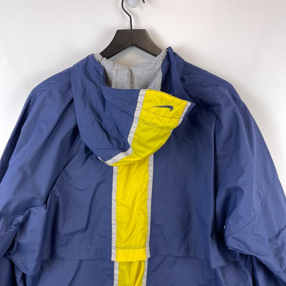 Vintage Nike (M 8-10) Womens 1/2 Zip Pullover Windbreaker Jacket Blue Yellow - Picture 7 of 9